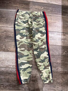 Mother No Zip Misfit Camo w Navy and Red tuxedo stripe